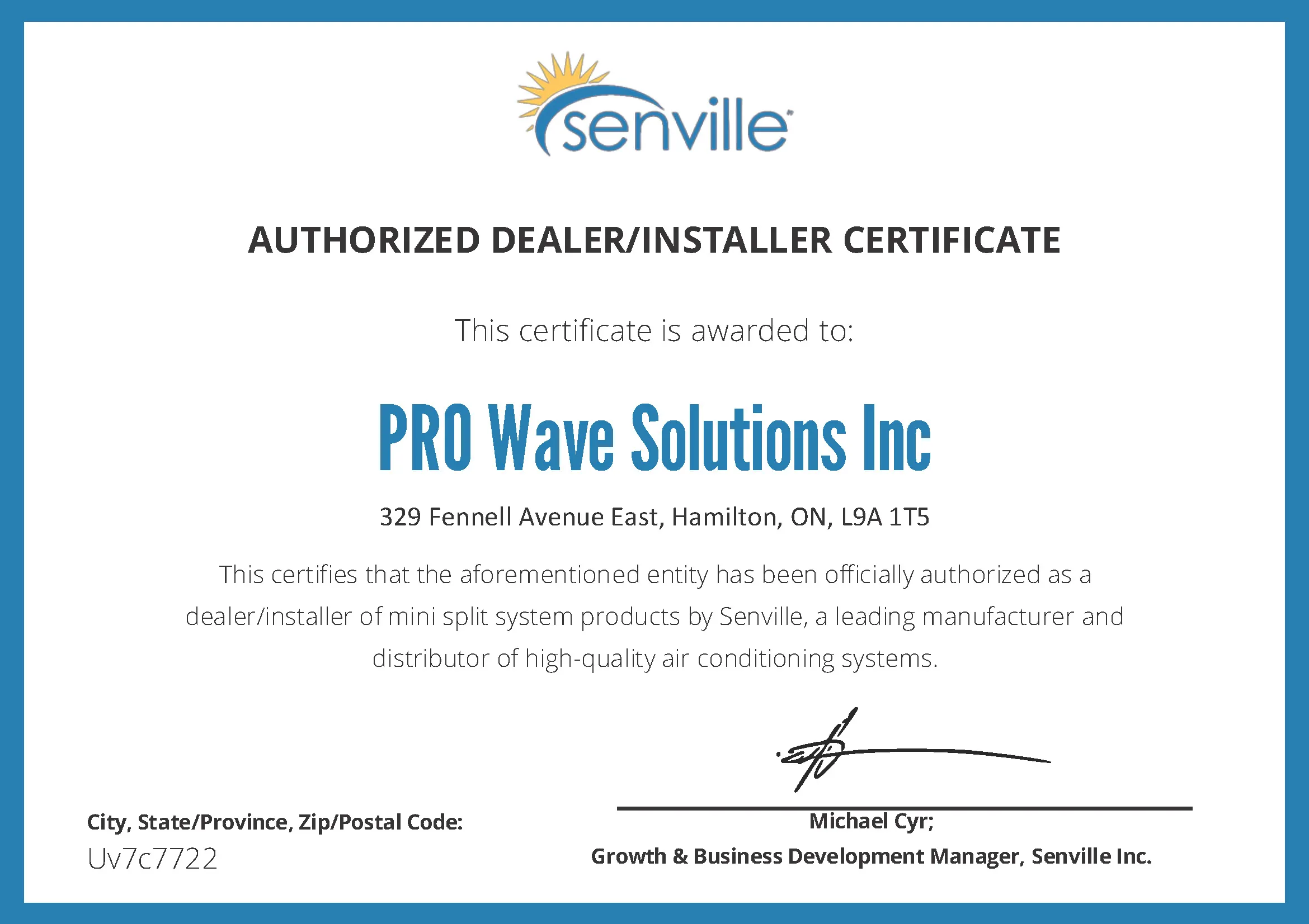 PRO Wave Solutions Inc Senville